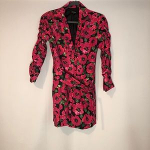 SHEIN mini blazer floral dress